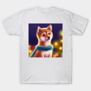 Cute Shiba Inu Drawing T-Shirt